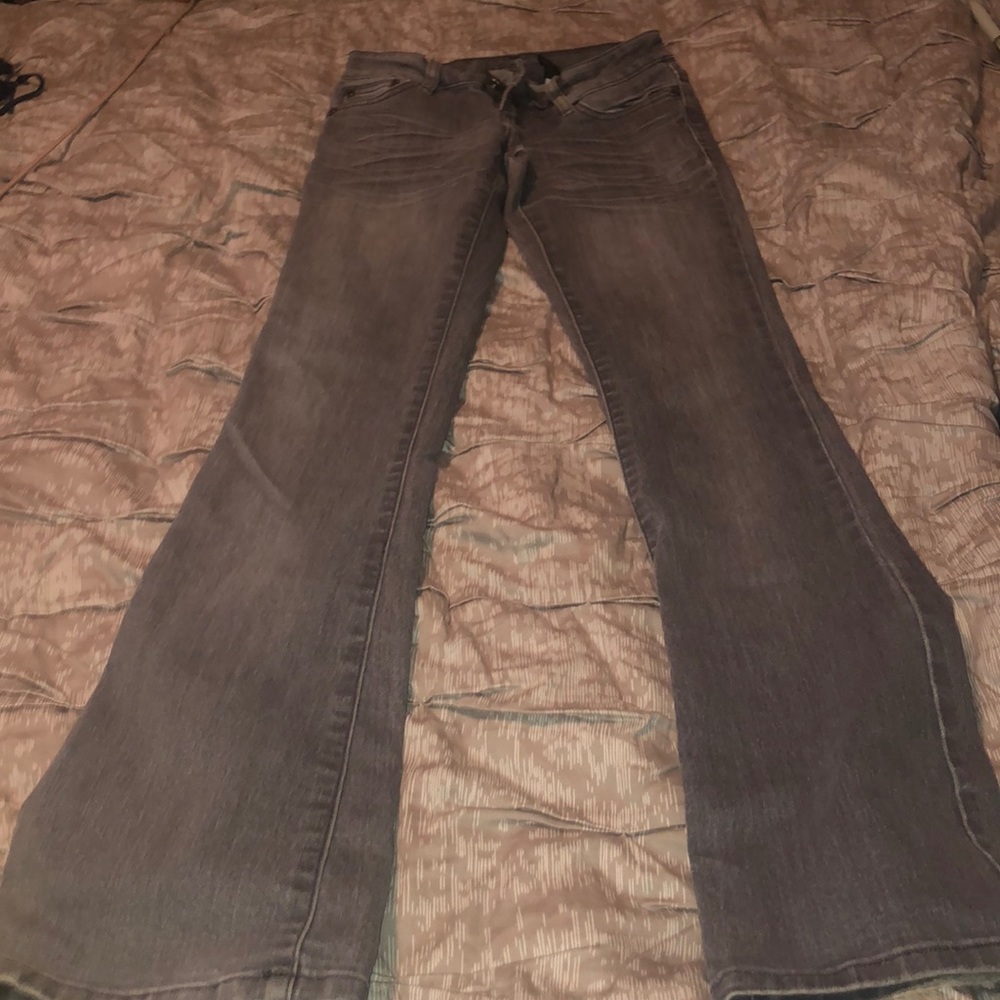 Grey everyday wide leg jeans